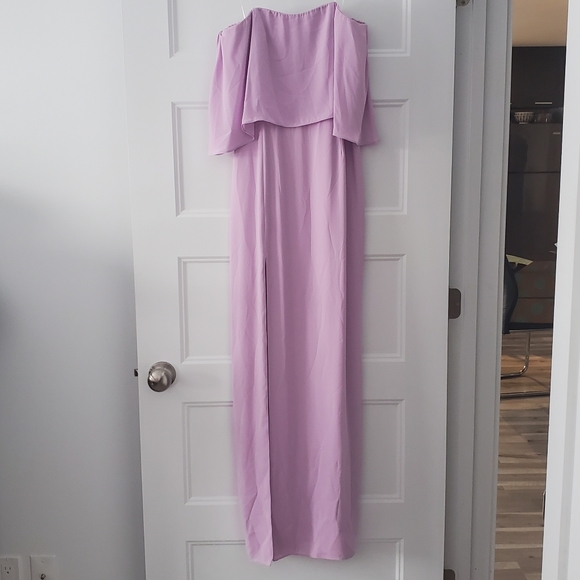 Amanda Uprichard Topanga Strapless Maxi Dress in Electric Lilac - Size Small - Picture 2 of 4